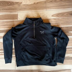 PINK Victoria's Secret Black Zip-Up Sweater